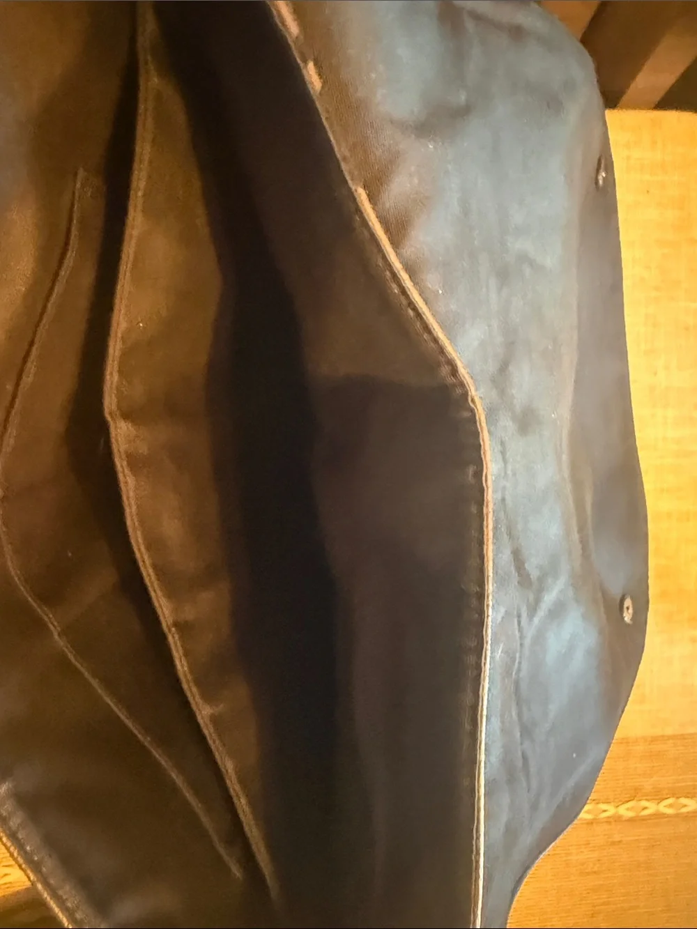 Coach Brown Camo Leather & Black Trim Messenger Bag